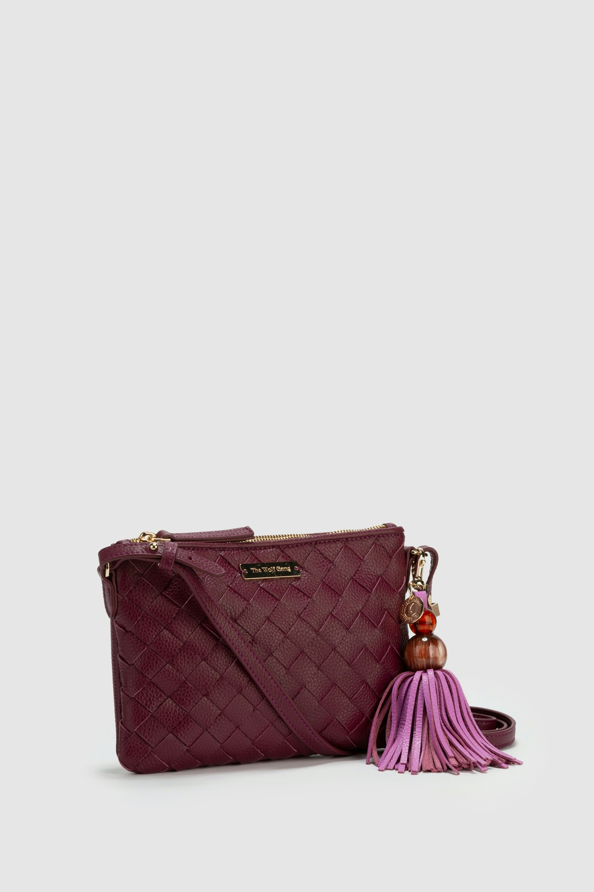 plum crossbody bag